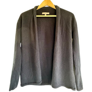 Neiman Marcus 100% Cashmere Open Front Cardigan Navy Blue S